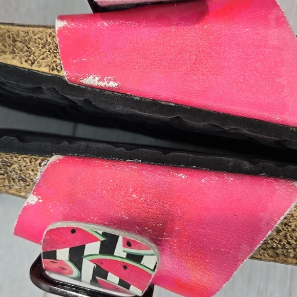 Calceo Women Watermelon Loop Toe Sandals Buckles Shoes 40/9.5 - Picture 10 of 14